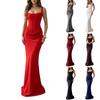 Damen Color Spaghettiträger Korsett Bodycon Kleid - Figurbetont - Eng anliegend