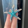 European and American Retro Starfish Brooch Female Niche High-end Pin Diy Suit High-end Corsage