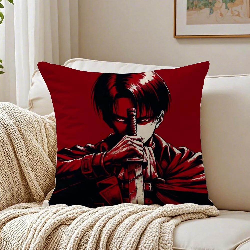 Dark Japanese Anime AAttack On Titan Cushion Cover Pillowcase Antidustmite living Room Sofa Decor Cushion Room