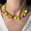 Colorful Beaded Fruit Necklace Bohemian Fruit Charms Necklaces Fashion 3D Fruit Choker  Jewelry