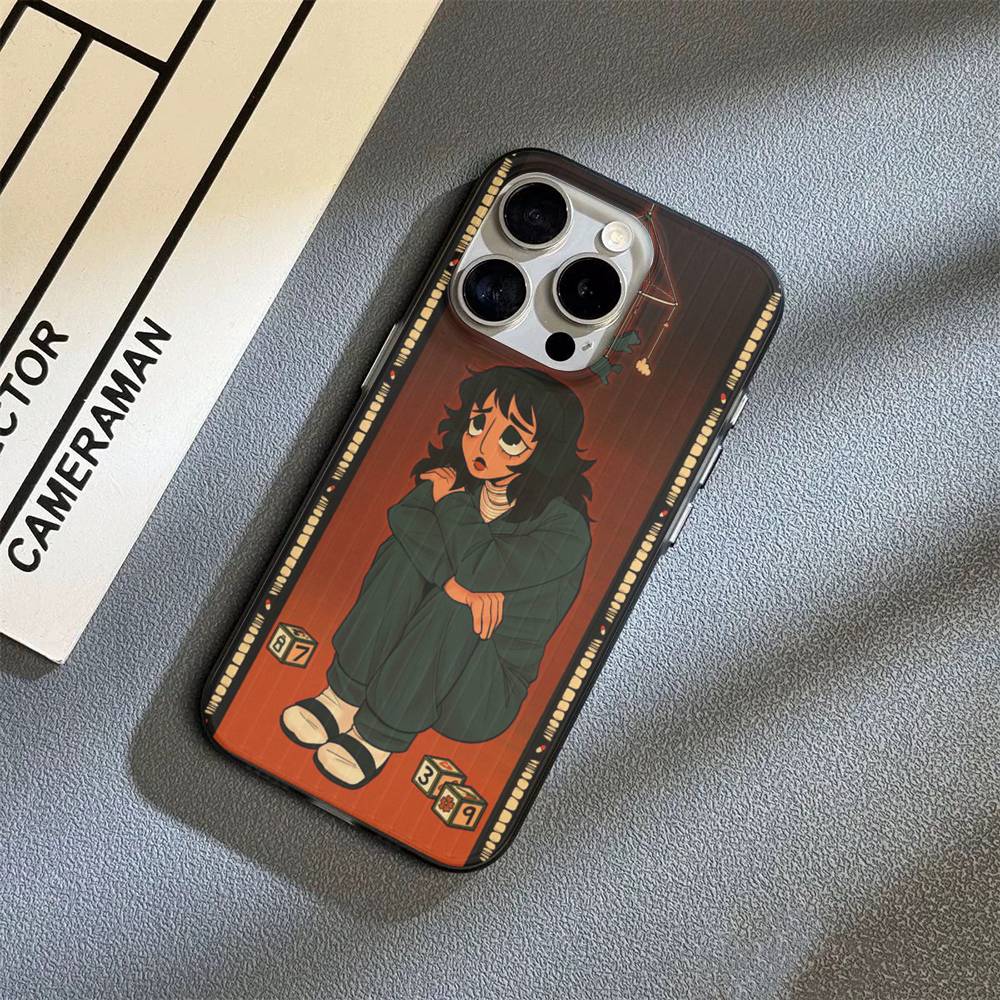 Popular Game Anime M-Mouthwashing For IPhone 17 16 15 Plus Pro Max 12 14 Plus 11 13 Wave Corrugated Stripe Funda Phone Cover