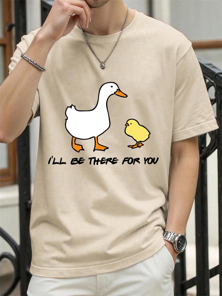 Goose Will Be There For You Printed TShirts Womens Summer Cotton Tops Loose ONeck Soft Short Sleeve T Shirts Casual Clothes