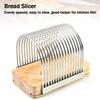 High Hardness Kitchen Slicer With Fixed Base For Uniform Toast Cutting Wooden Seat Toast Slicer