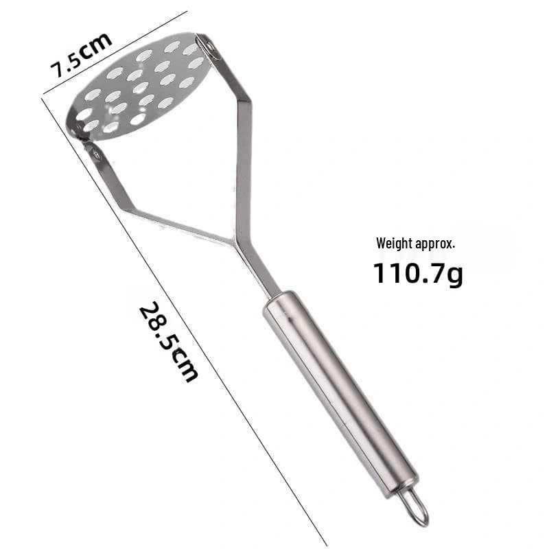 Stainless Steel Manual Potato & Baby Food Masher, Wavy Potato Press Kitchen Gadget
