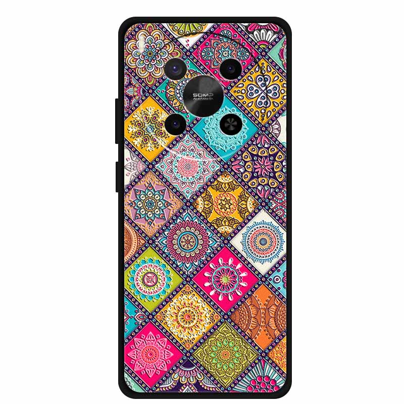 För ZTE Blade V70 Max Fodral 3D Blommigt Prägling Mjuk Silikon Telefonfodral för Nubia V70 Max Fodral Relief Blomma Skal Ny V 70 Max
