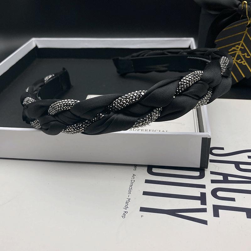 2024 Fashion Rhinestone Double Row Non-Slip Tooth Hair Clips & Headbands for Women