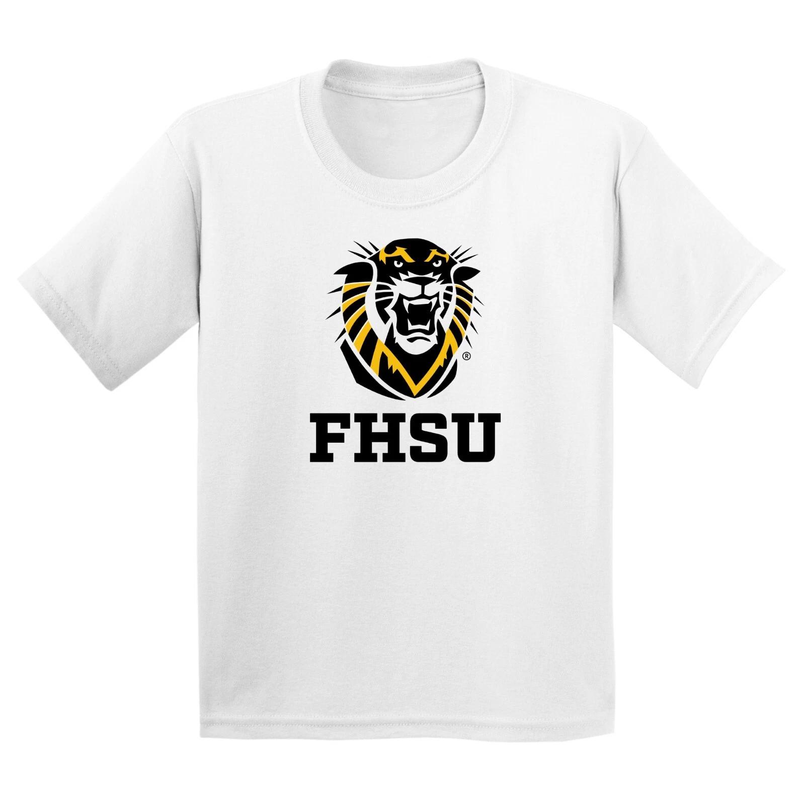 Fort State Hays Tigers Primary Logo Youth T-Shirt - White 2XL