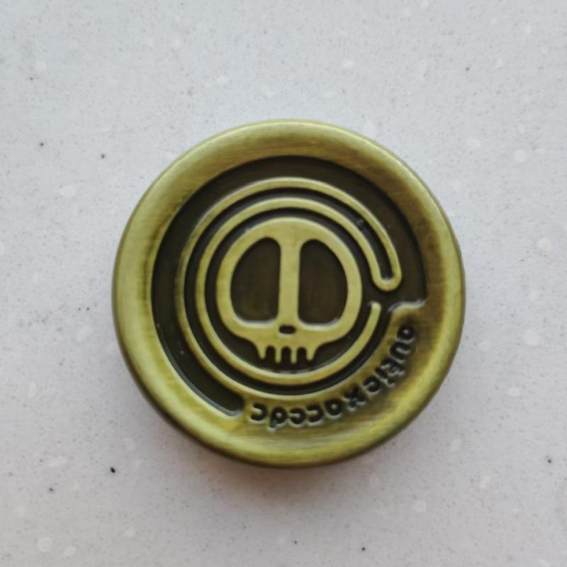 Alloy Magnetic Push Coin Haptic Push Card Sensory Toy Mini Fidget Stress Reducing Toys Hand Relieving Decompression Gadgets