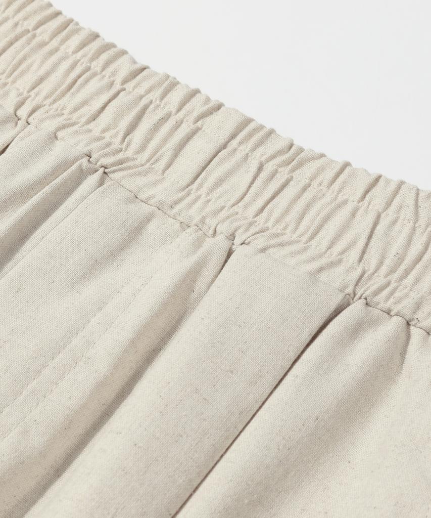 INDUST Semi-Wide Single-Pleat Linen Pants_5 Colors