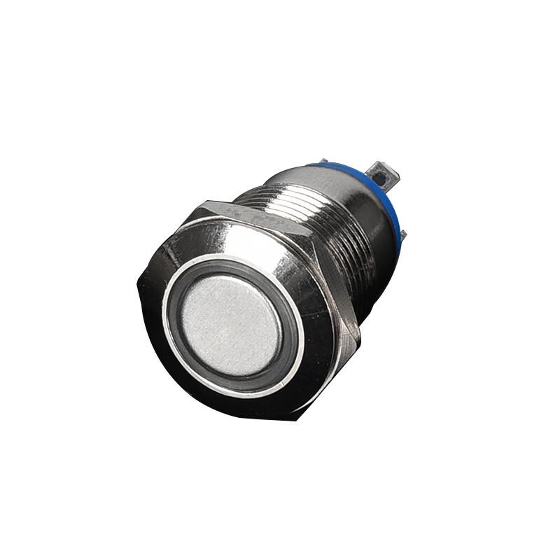 

Lieve 12mm Flat Head Self-Locking Illuminated Metal Push Button Switch