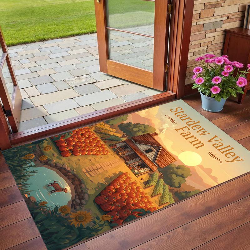 Crystal Velvet Rug Soft Non Slip Indoor Floor Mat Home DecorStardew Valley