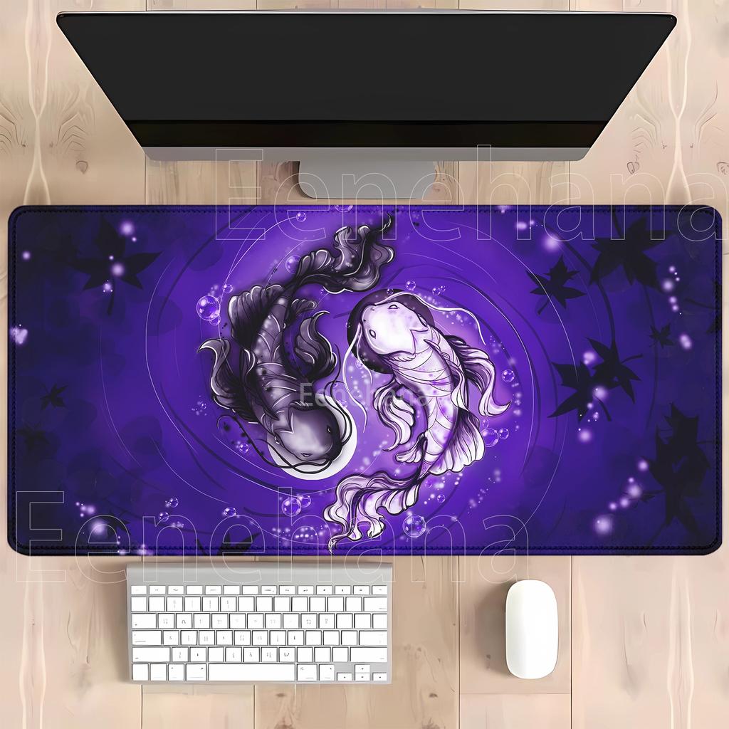 Koi Taichi Fish Gaming Yin Yang Mouse Pads Neutral Table Mats Computer Big Mousepad Company Large Gamer HD Printing XXL Desk Mat