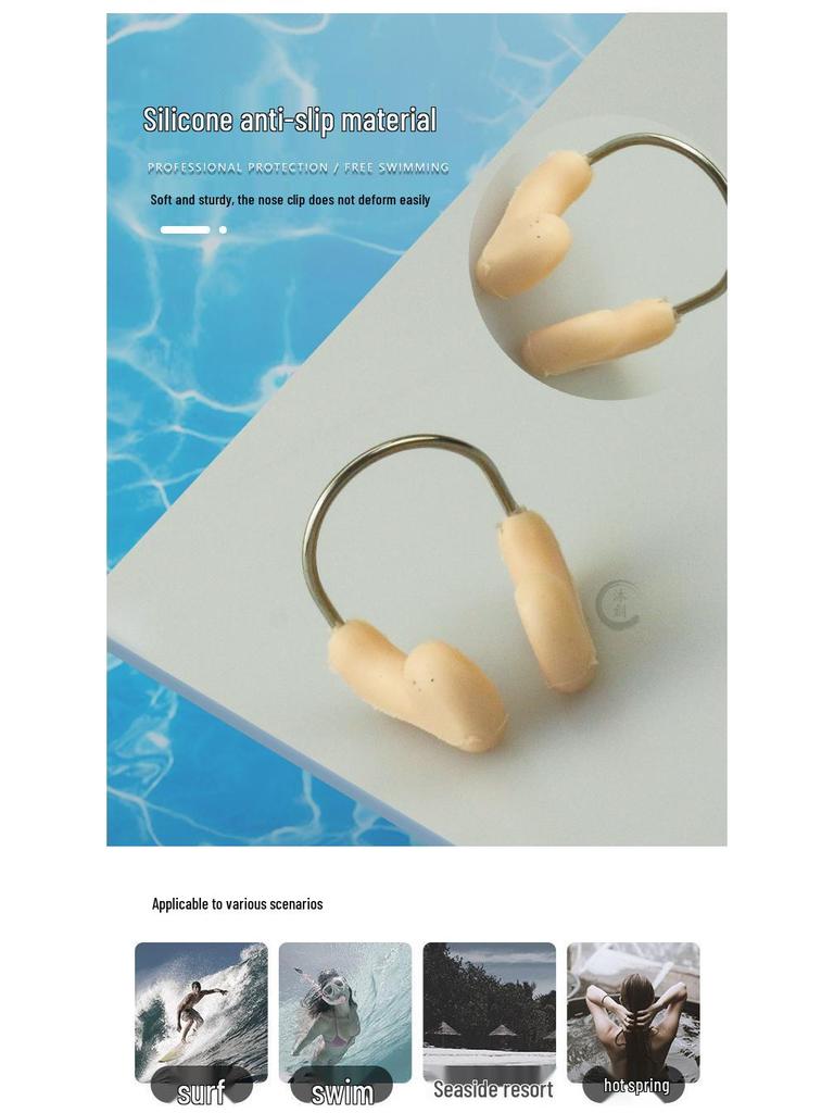 Non-Slip Silicone Swimming Nose Clip: Anti-Choking, Steel Wire, Coach Recommended