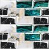 2026 Waterproof Wall Sticker Mosaic Pattern Ceramic Tile Sticker Kitchen Bathroom Sink Decoration Surface Gloss Film Self-adhesive Wall Sticker