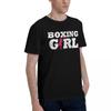 Boxing Girl Silhouette 100 Cotton Casual Breathable Confortable Manga Funny Ugus TShirts Funny Gifts
