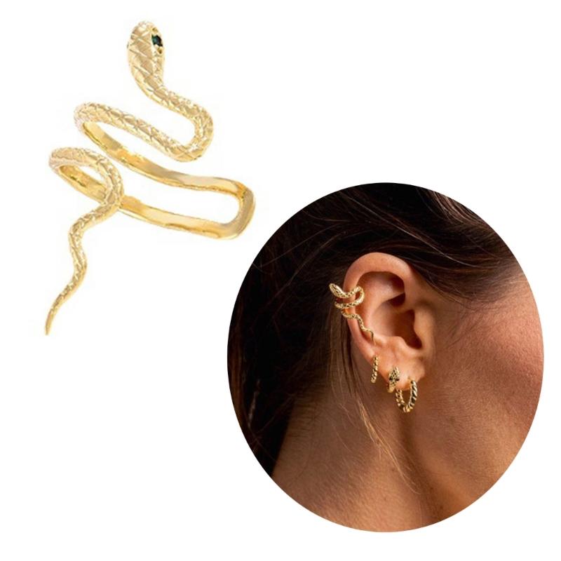 Dainty Clip On Snake Earrings Personality Animal Ear Clips Jewelry Fashion Punk Studs Earrings Snake Shaped Earring