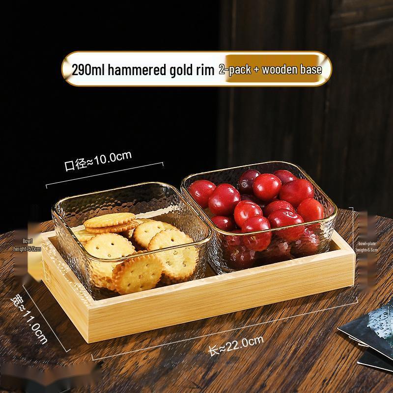 Elegant Glass Divided Serving Platter