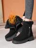 Fashion Round Toe Fleece-lined Women's Snow Boots Winter Platform Ladies Shoes Comfortable and Elegant Trend 2025 Goth Fashion Booties