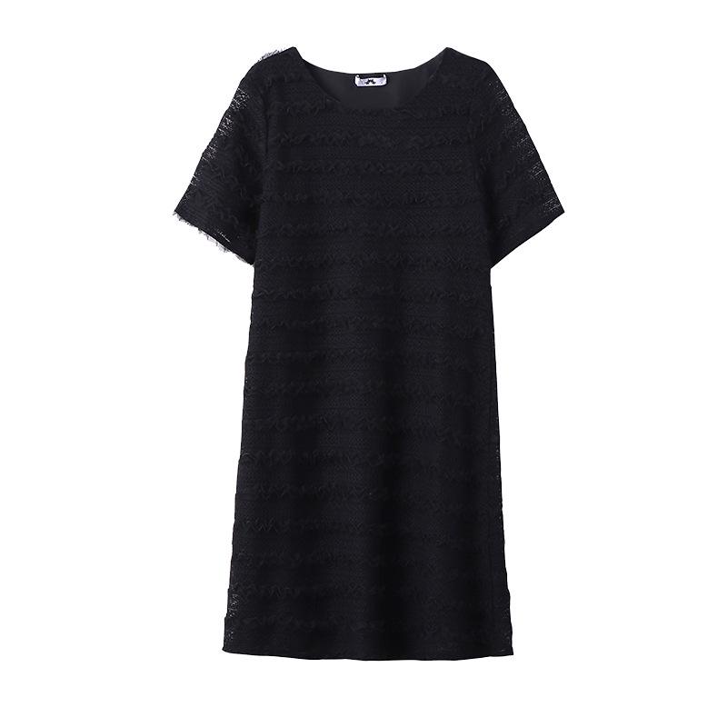 2023 Summer French Lace Plus Size Dress for Women, Straight Mid-Length Skirt