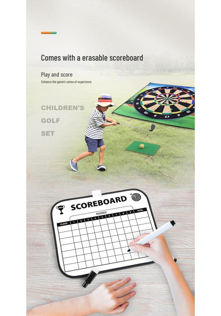 Children's Thickened Golf Mat Set: Indoor/Outdoor Play with Clubs