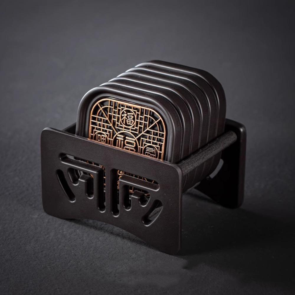 Anti-scalding Kung Fu Tea Coaster Chinese Style Tea Holder Household Tea Cup Holder  Home Use