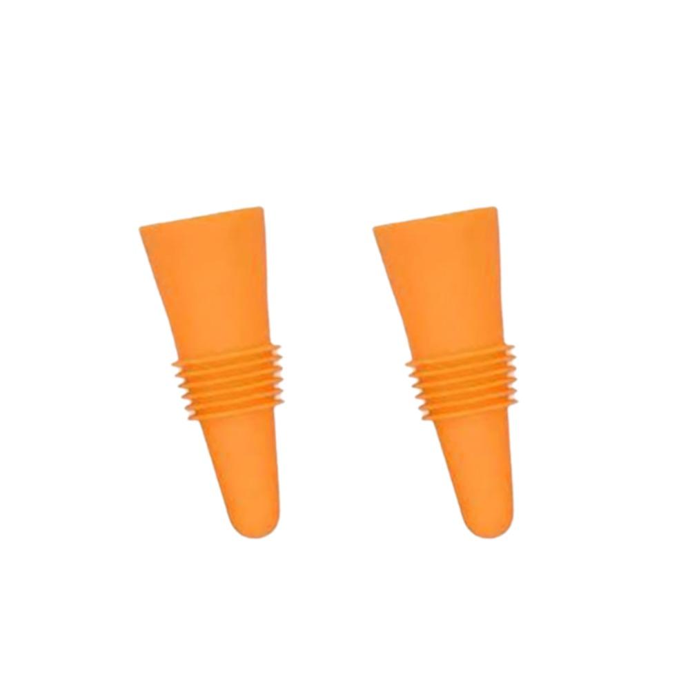 2pcs Sealed Silicone Wine Bottle Stopper Conical Champagne Bottles Sealer Seasoning Bottle