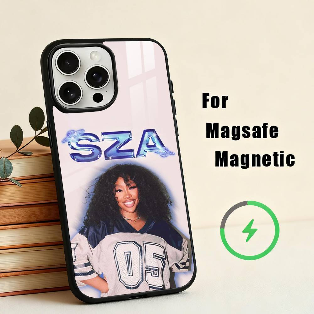Moderne S-SZA-A Sänger Handyhülle für iPhone 17,16,15,14,13,12,Plus,Pro,Max für Magsafe Magnetisches Kabelloses Laden