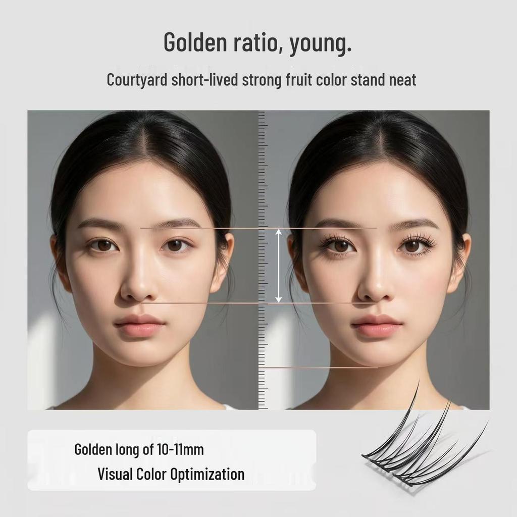 Clear Feel Golden Ratio False Eyelashes - Beginner-Friendly, Easy-to-Use, Large Capacity