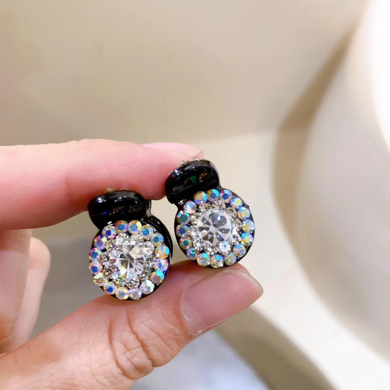 

Дизайнерские корейские мини-заколки-крабики со стразами - Милая пара аксессуаров для волос