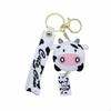 Cartoon Cow Keychain Cute Design Figure Fashionable with Wrist Strap for Kids,