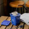 Funny Trash Can Shaped Ceramic Coffee Mug, Creative Novelty Cup for Home Office Daily Use