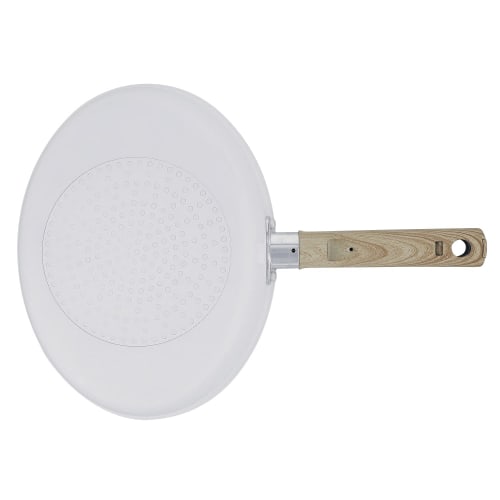 Bestco Ceramic IH Mini Grill Pan, 18x24cm, with Glass Lid, Oval, Snow White, ND-6762, Days Cerati