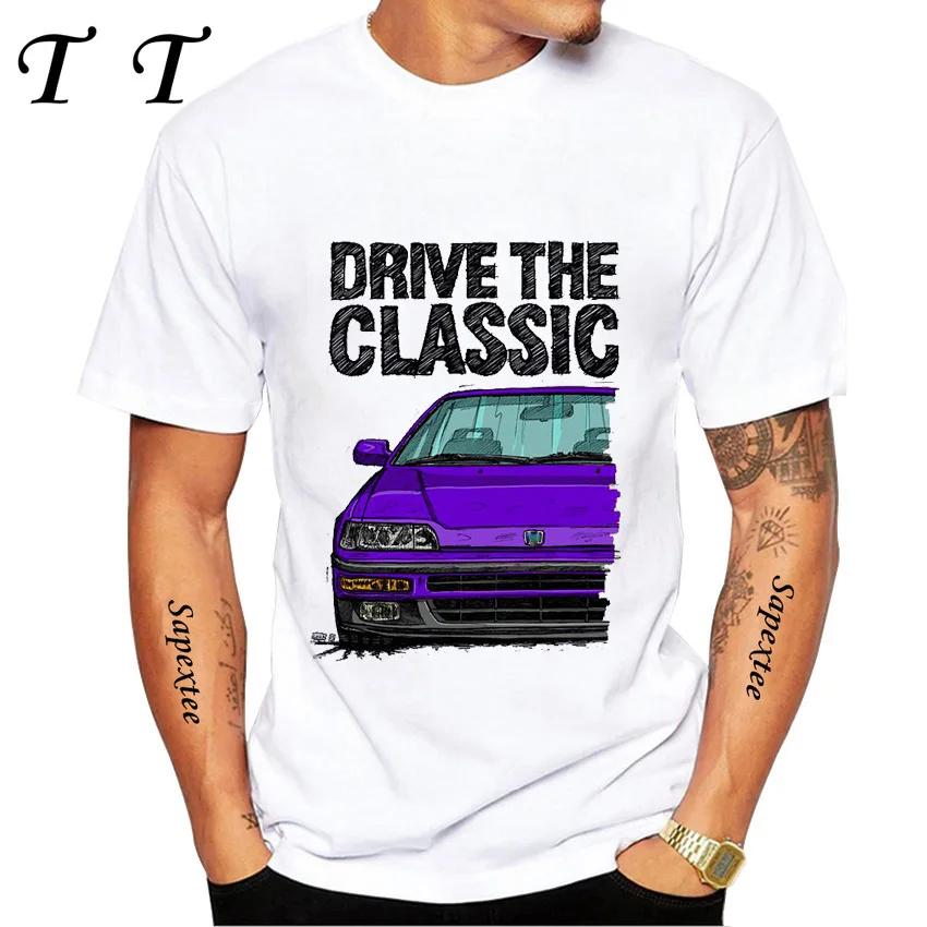 Guida La Classica CRX JDM Civic Type R Maglietta Nuova Uomo Manica Corta Ragazzo Top Casual Leggenda Giapponese Re del Drift Magliette Bianche