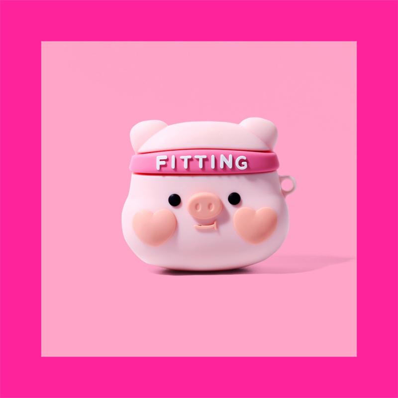 Maiale Rosa 3D Per Apple Airpods Pro 2 Custodia Carina Airpods 1 2 3 Pro Custodia per Auricolari Copertura per Cuffie Ricarica Wireless