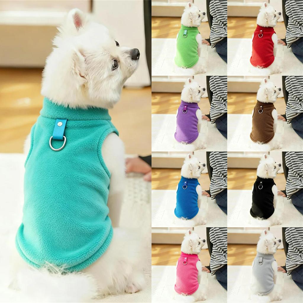 Pet Clothing Winter Fleece Plaid Vest