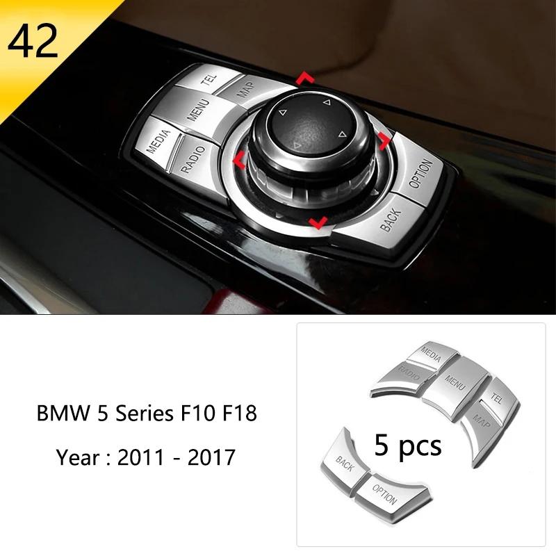 For BMW 5 Series F10 F11 2011-2016 Stainless Steel Cars Front Door Stereo Panel Speaker Decorative Cover Interior Accessories