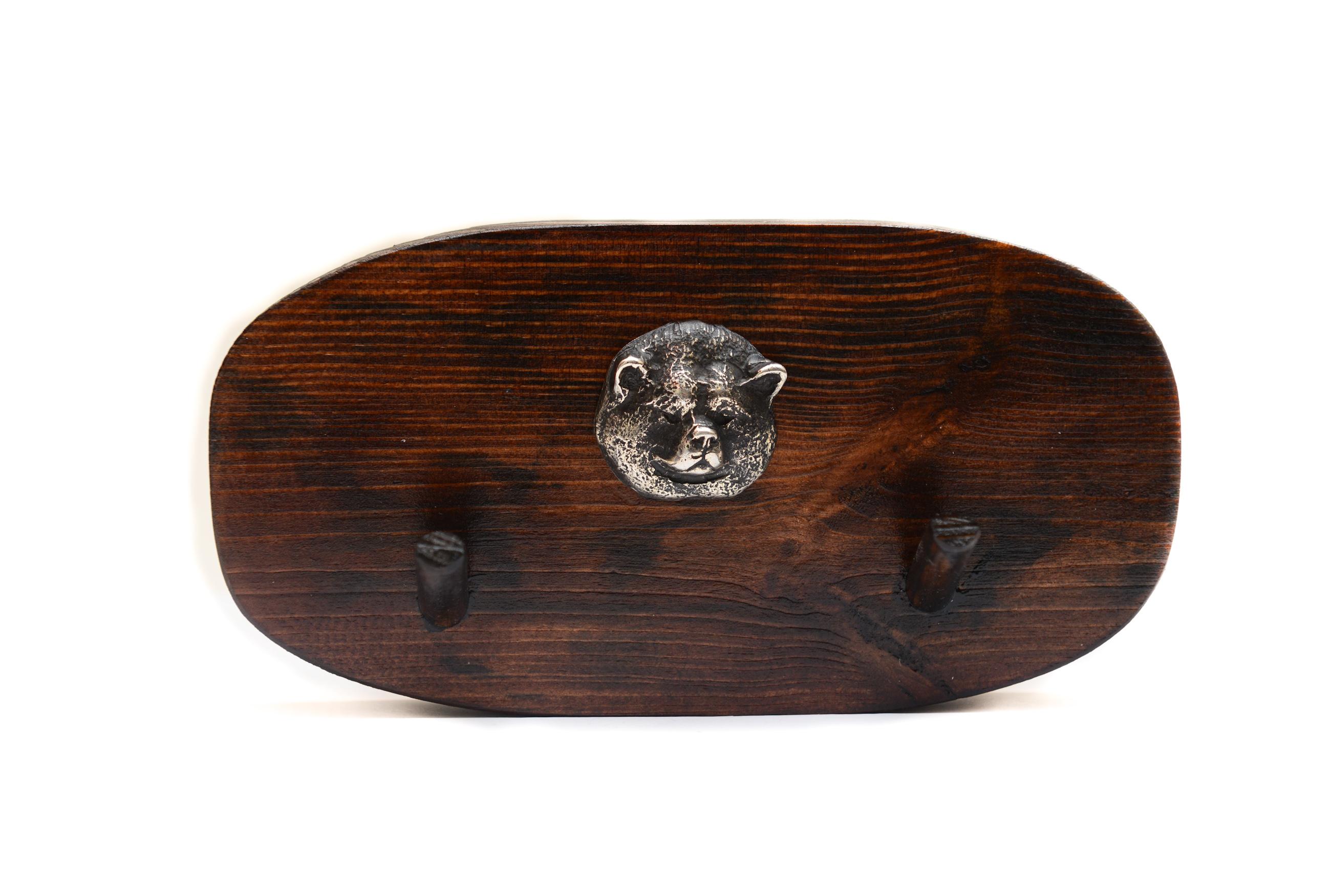 

Akita, Akita Inu - accessory rack, dog medal rack, key hooks by Art-Dog коричневий