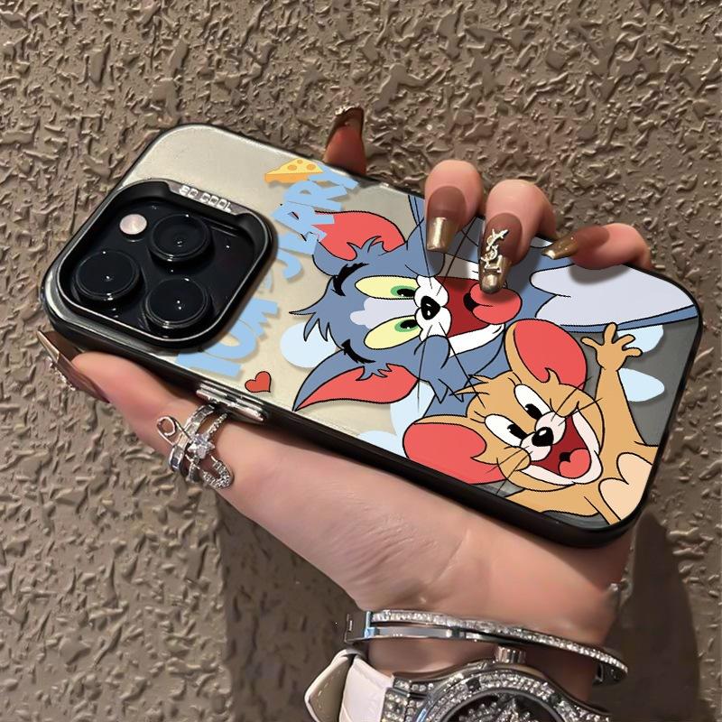 Tom Jerry Suitable for Apple 16Pro Mobile Phone Case Premium Color Silver 14/13/12/11 Hard Case 15 High Value
