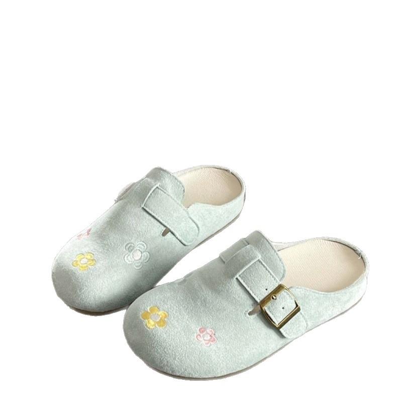Birkenstocks bag head half slippers spring and autumn wear new student lazy half slippers