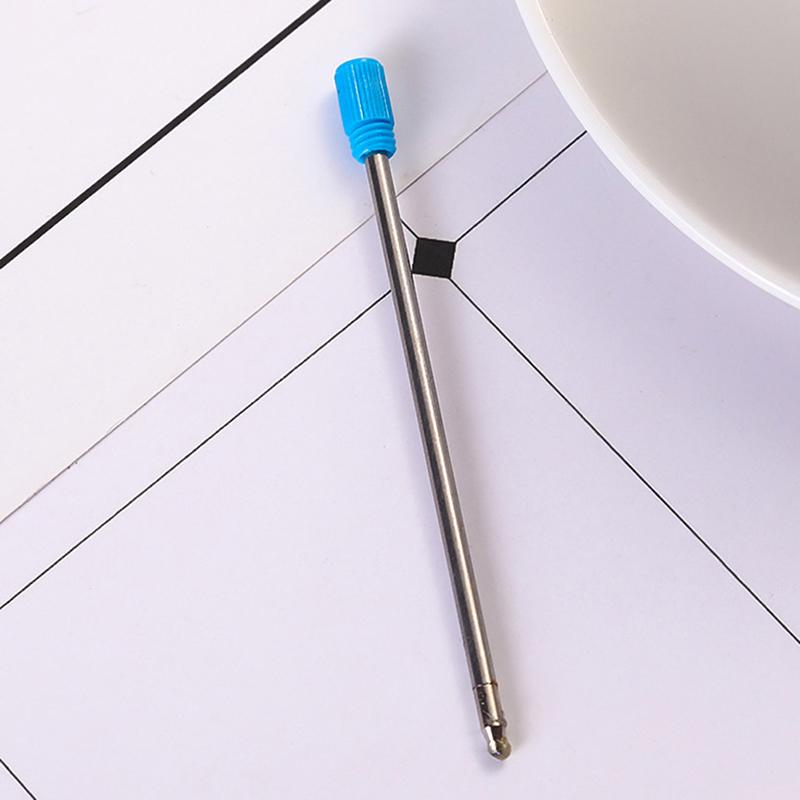 10pcs 7cm 0.5mm Ink  refill Metal Roller Ballpoint Pen Refill Medium Nib Blue Black Color Ink Ball Pens Refill for School Office Writing Stationery