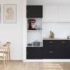Hanging Cabinet with Shelf Black Oak Effect 60 x 57 x 207 cm