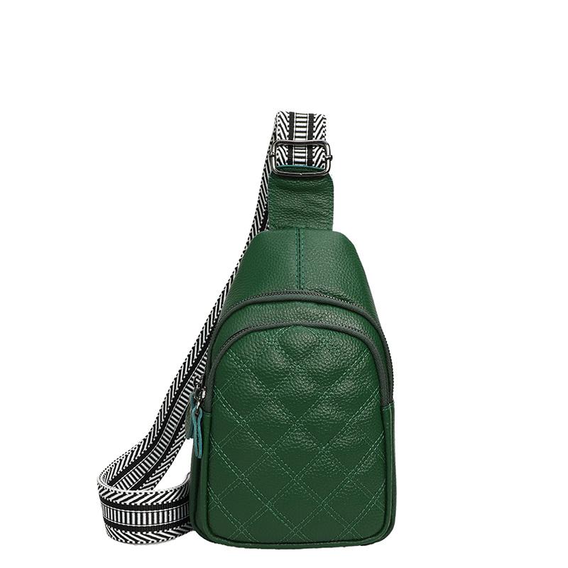 100% Genuine Cowhide Leather Women Multi Pockets Chest Bag Backpack Fashion Luxury Female Casual Travel Shoulder Crossbody Bags