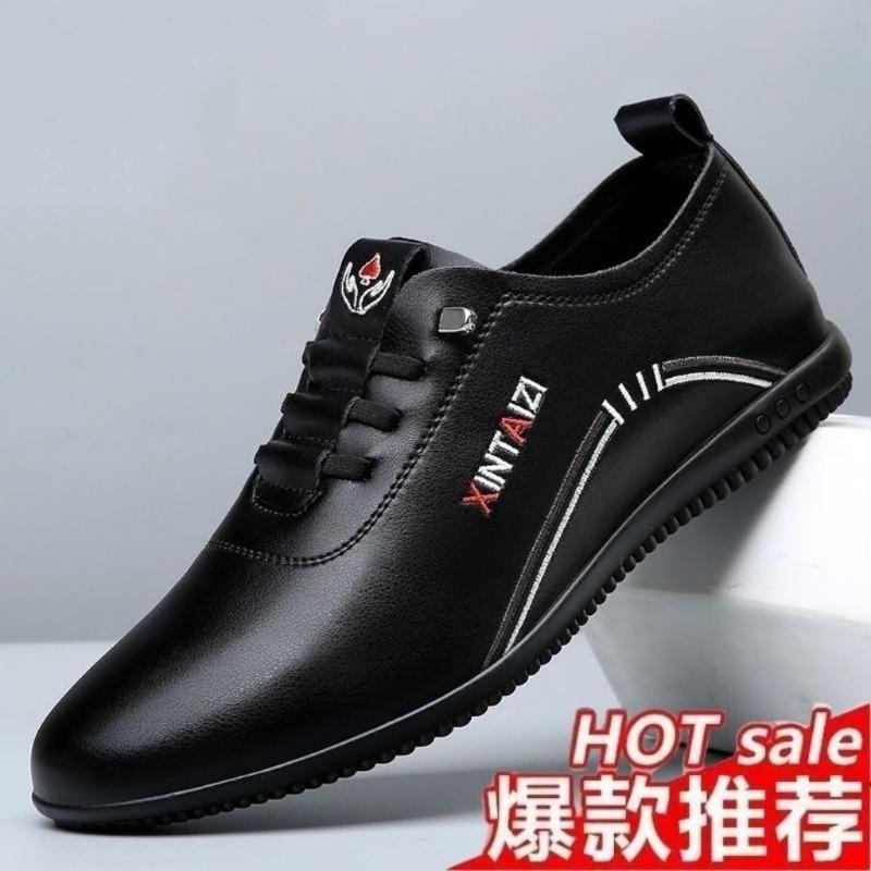 

Men s real soft leather shoes new breathable deodorant white versatile casual shoes soft sole soft surface 38