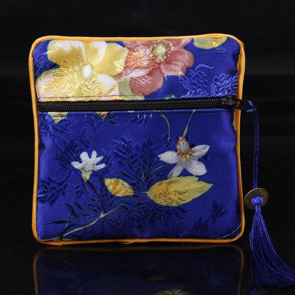 Tassel Embroidery Coin Pouch Cloth Chinese Style Coin Pouch Portable Cloth Wallet  Ladies