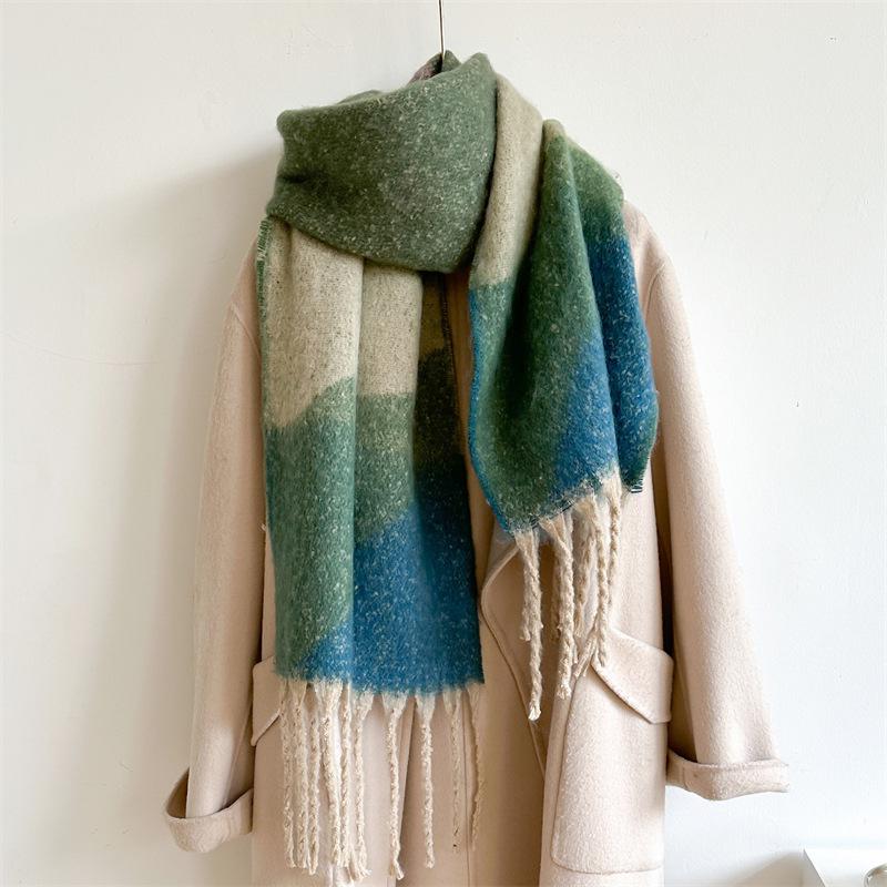 New  Cashmere Scarf Shawl Thicked  Warm Blanket Long Tassels Soft Shawls Neck Wraps Pashmina Scarves Ladies' Luxury Scarf