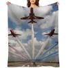 red arrows just taking off Throw Blanket for winter Flannel Fabric Soft Beds Cute Plaid Blankets