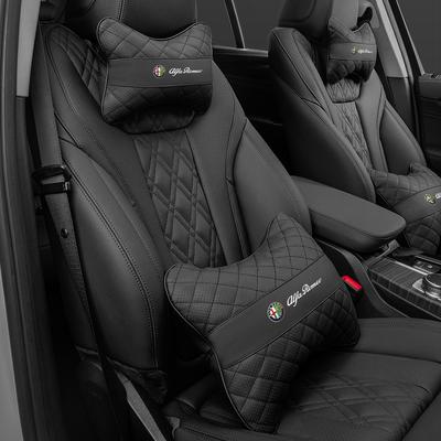 Car Seat Head Support Cushion Lumbar Pillow Interior Accessories For 156 159 147 4C 8C 166 Giulia Giulietta Stelvio