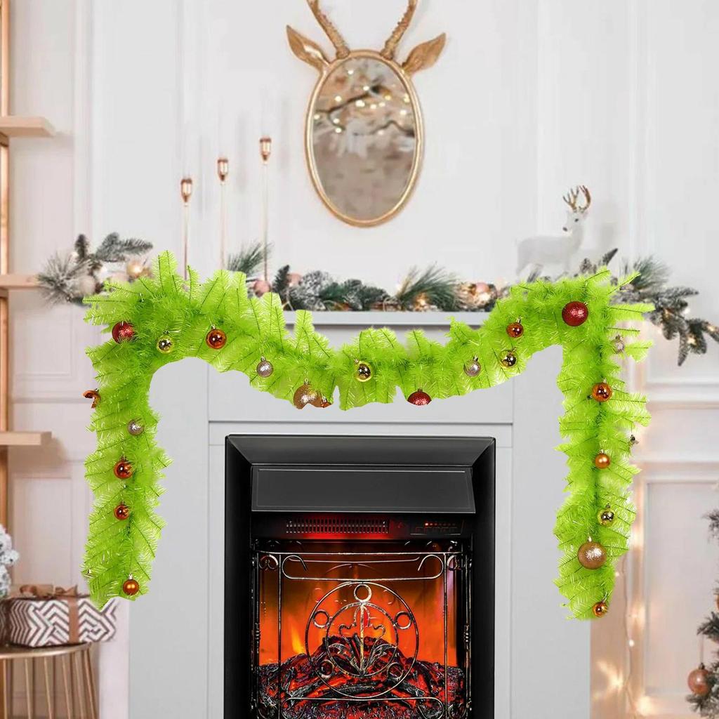 Christmas Garland Christmas Pine Wreath Decoration Decorative Artificial Pine Garland For Window Indoor Table Outdoor Railing