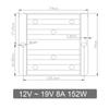 12V To 19V 8A 152W DC-DC Boost Step Up Power Converter Voltage Regulator Module