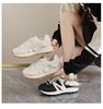 2025 Spring Women's Breathable White Korean Style Sneakers - Thick Sole Versatile Sports Casual Running Shoes